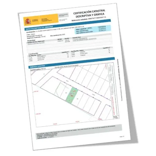 Certificación catastral descriptiva y gráfica de un inmueble