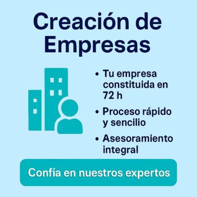 Diseño promocional de creación de empresas con fondo azul claro y tips